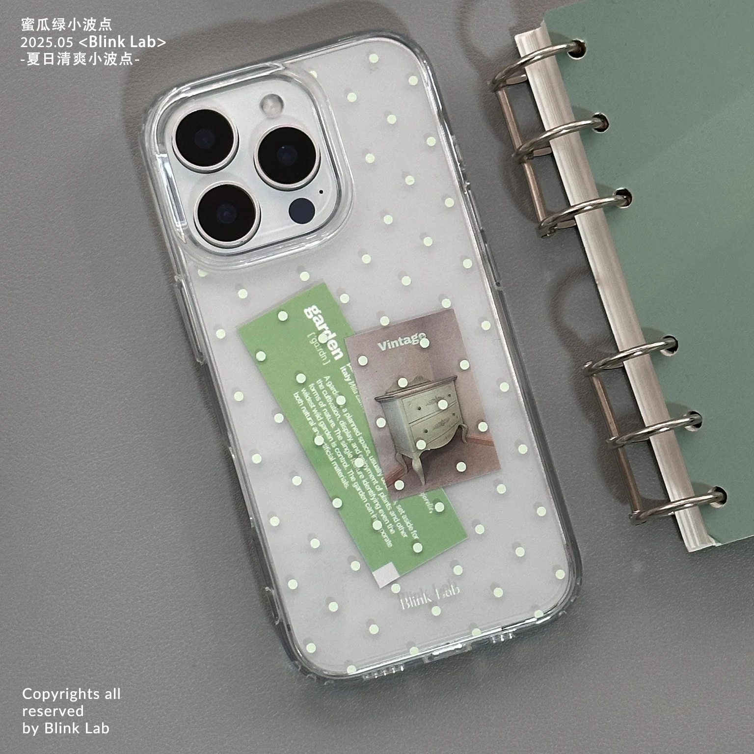 Korean Full Screen Polka Dots Clear Phone Case