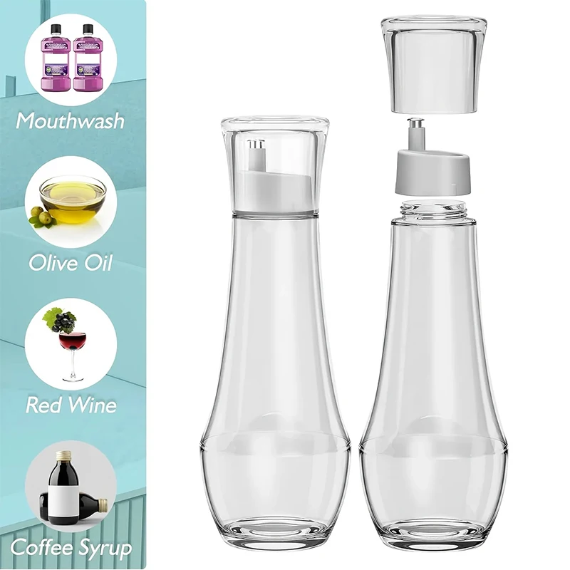 Refillable Glass Mouthwash Dispenser With Lid 5.07/8.79oz Clear Bathroom Countertop Container For Easy Portability mouthwash dispenser mouthwash dispenser bottle