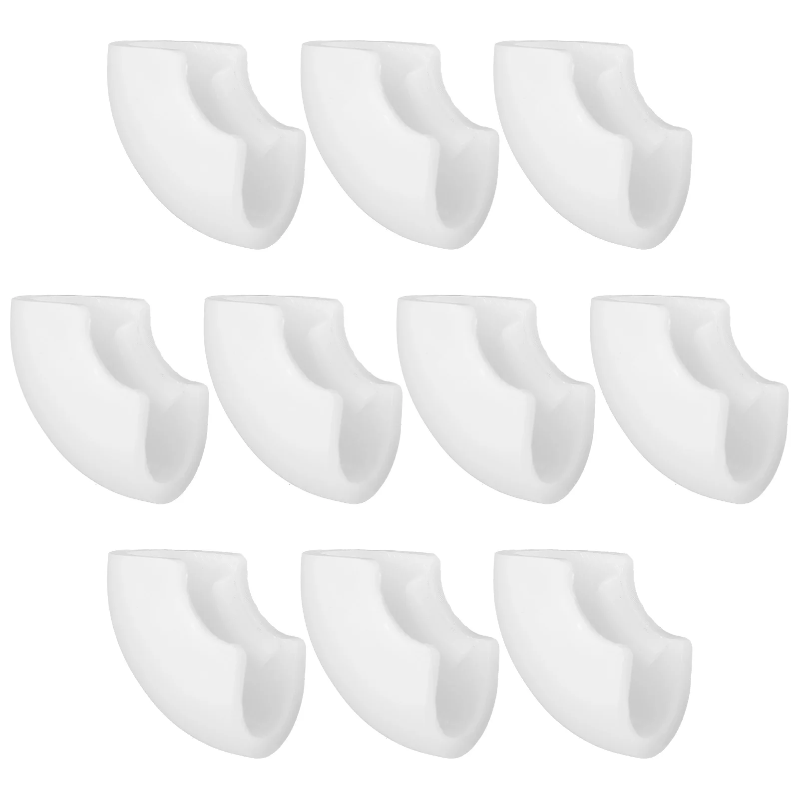 10 Pcs Chair Leg Floor Protectors Reusable Plastic Foot Pads 10MM White Inner Diameter Non Anti Scratch for Hardwood