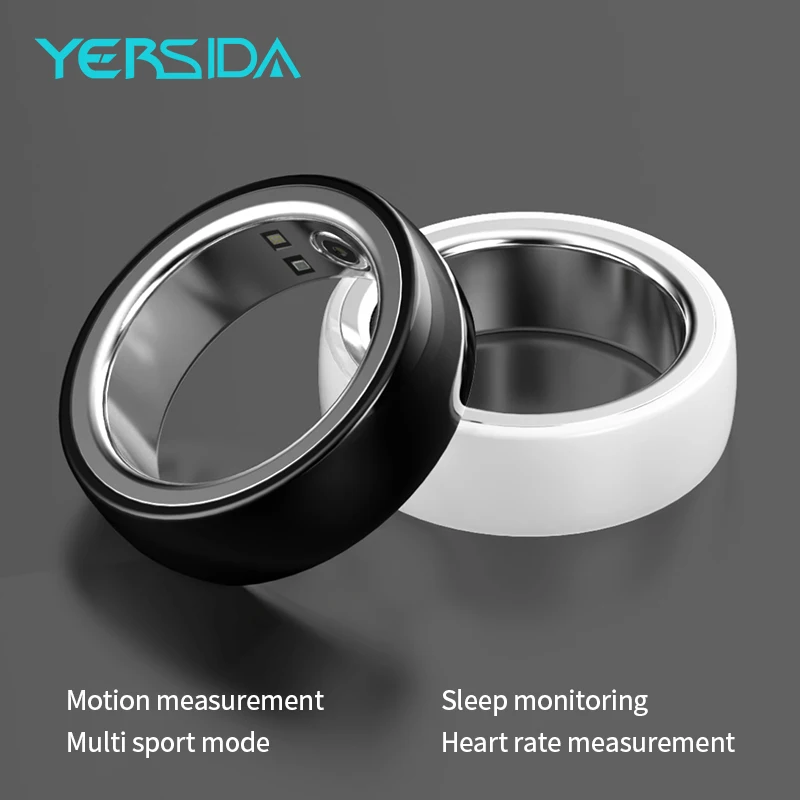 YERSIDA R08M Health Smart Ring Nano Ceramic Stainless Steel Rings