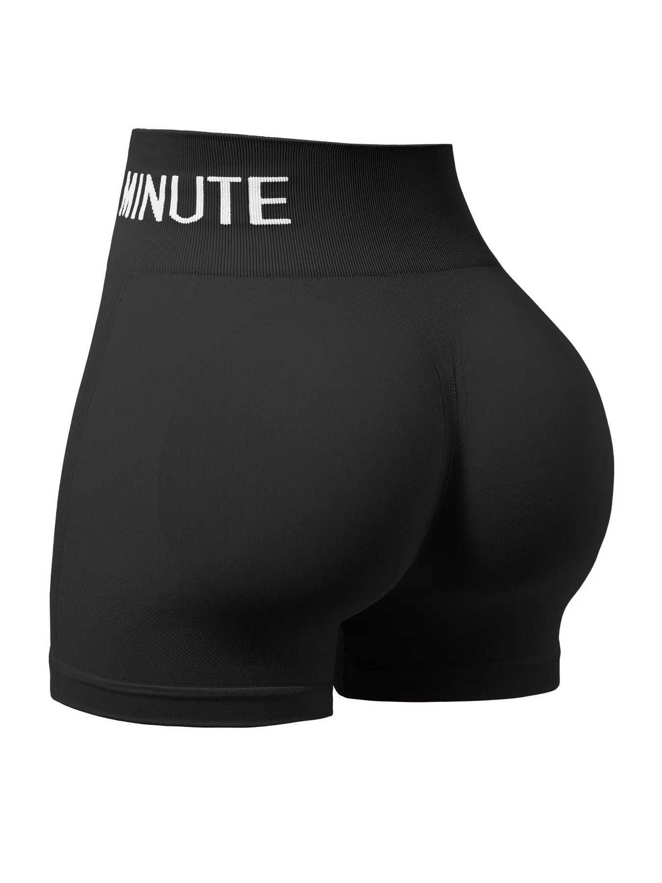 Gym-Letter-Shorts für Damen, hohe Taille, Sport-Shorts, Workout, Laufen, nahtlos, sexy, hüfthebende Yoga-Leggings, dehnbare Radlerhose – Detail 19