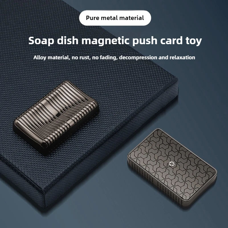 EDC Fidget Slider Roterende Metalen Zeep Anti Druk Sensorisch Speelgoed Focal Table Speelgoed Met Zachte Magnetische Schuifrege