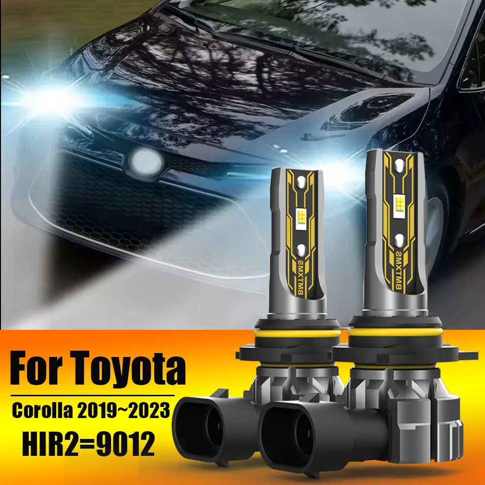 

2 шт., Автомобильные светодиодные лампы 9012 K 12 В 55 Вт для Toyota Corolla 6000 ~ 2019