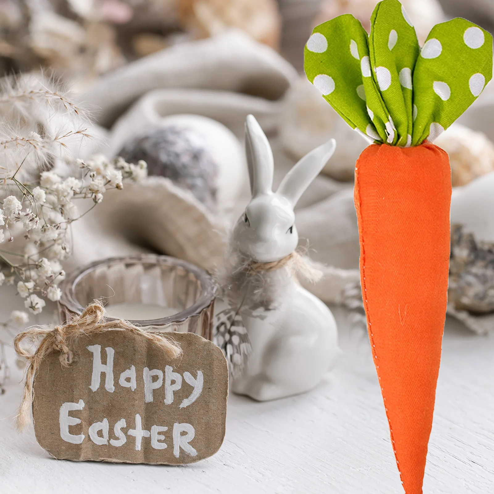 Easter Simulated Carrot Ornament Fabric Carrot Decoration Ornaments for Easter Party Cute Festival Home Decor Props 5pcs