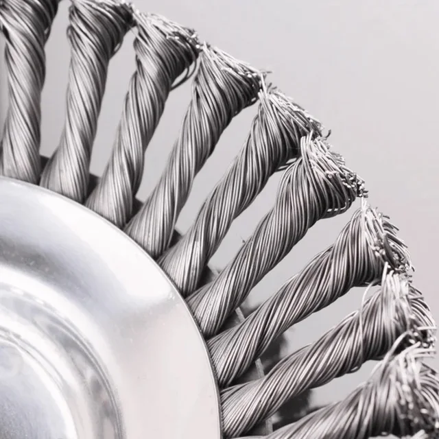 6 Hüvelykes Kerti Huzalkerék Fűnyíró Fűszál Trimmer Gyomnövény Rozsda Kefe Eszközök Fű Nem Törhetetlen Penge Fej - Image 4