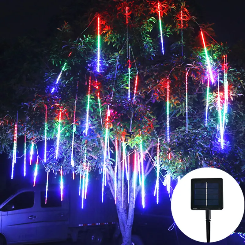 Solar Meteor Shower Rain Lights Waterproof Falling Raindrop Fairy
