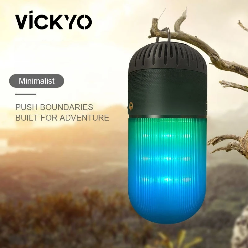 

VICKYO LED Night Light Bluetooth Speaker Touch Control Bedside Lamp Portable Table Lamp Color For Game Room Bedroom Decoration