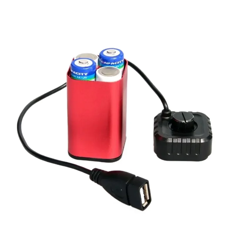 4pcs Emergency USB Charger 5V AA Batteries Box Waterproof USB Aluminum Alloy Storage Power Bank Case Holder Without Battery