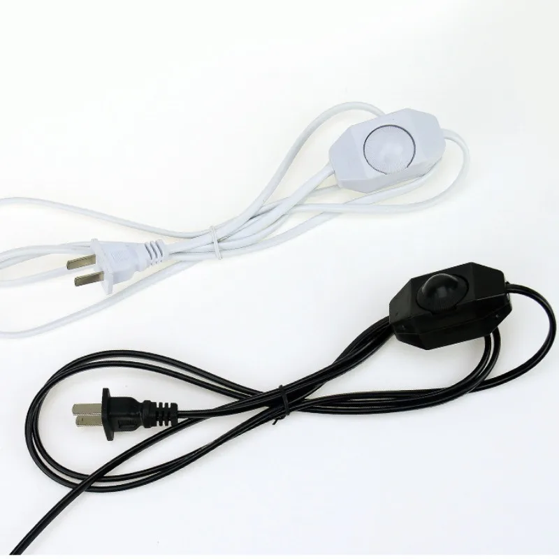 

LED Dimmable Power Switch Cable Light Bulb Modulator Lamp Dimmer Controller Table Lamp Wire AC 110V 230V Black White EU US Plug