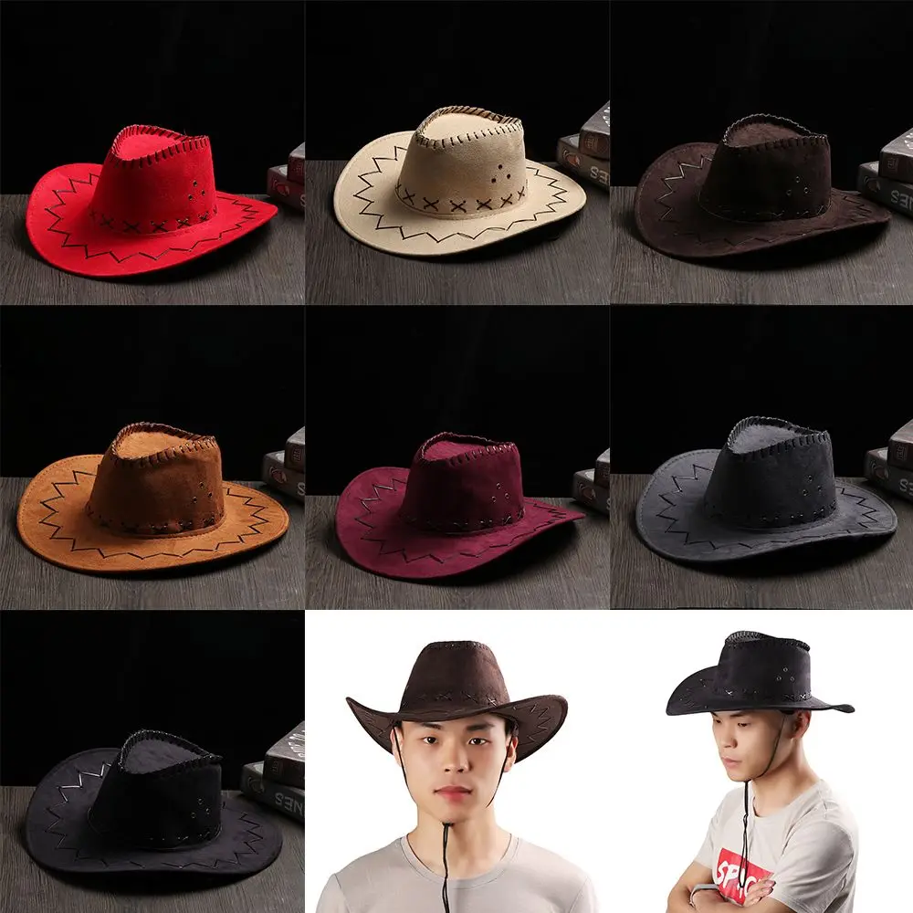 New Men Lady Fashion Cowboy Hat Unisex Cap Polyester West Fancy Dress 4