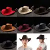 New Men Lady Fashion Cowboy Hat Unisex Cap Polyester West Fancy Dress 4