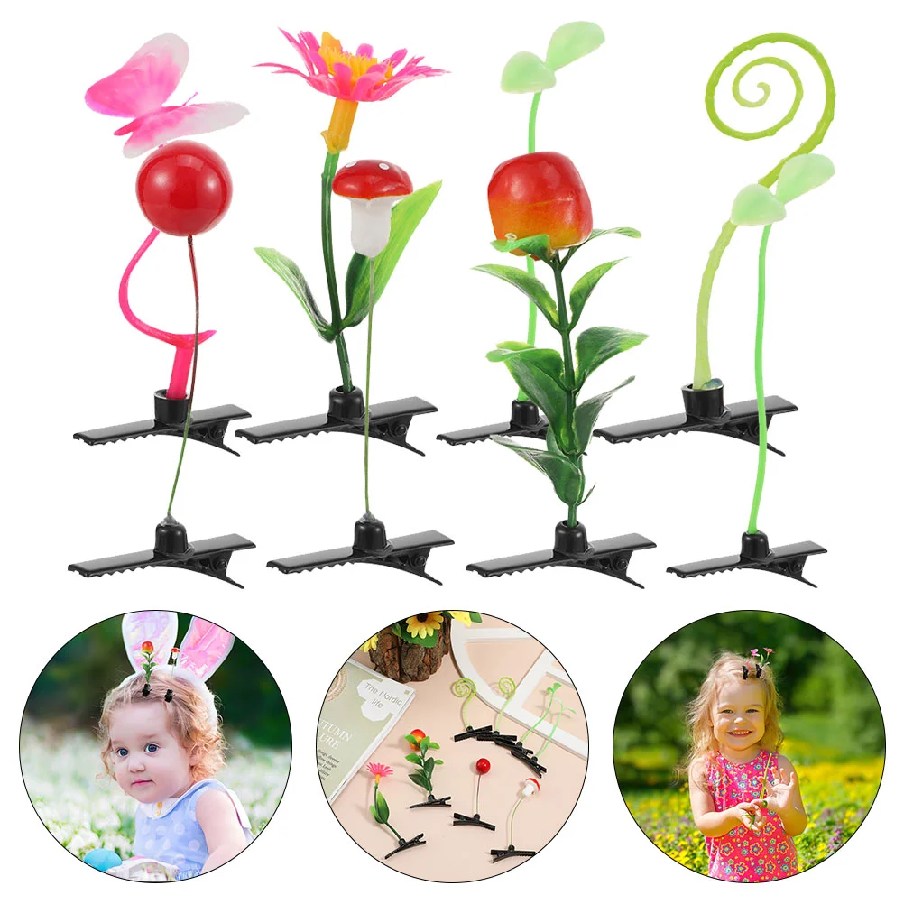 

32pcs Simulation Plant Hair Clips Girls Hair Clips Assortment Style Plant Hairpins