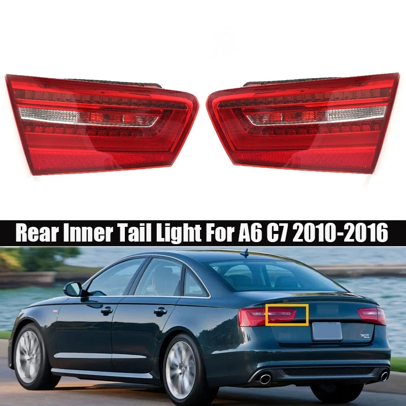 

Car Side LED Rear Inner Tail Light Brake Lamp With Bulb Wiring Harness For- A6 C7 2010-2016 4G5945093
