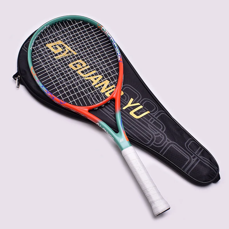 Authentic Adult All Carbon Tennis Racket High Bounce Professional Single Player Training Racket for Enhanced Performance
