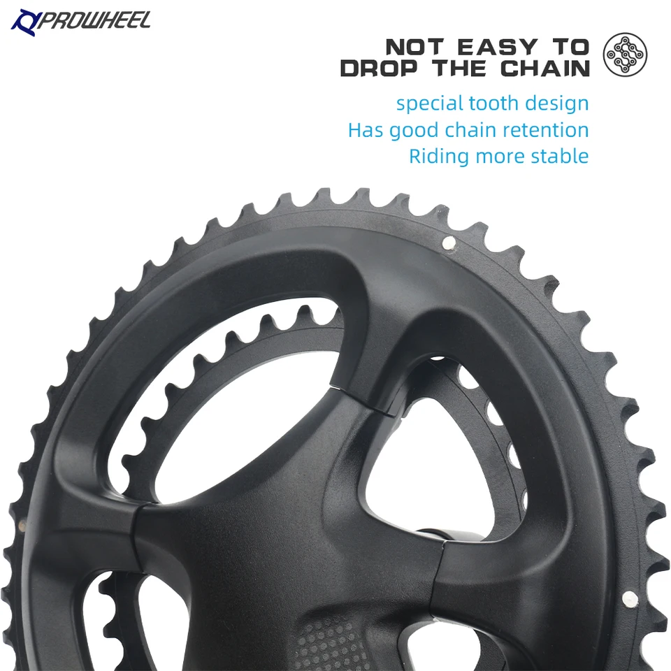170 50-34T - Prowheel Pédalier de vélo de route pour Shimano