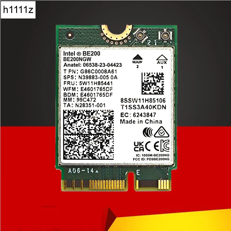 

Wi-Fi-карта BE200 WIFI7, Wi-Fi 7 для Intel BE200, Bluetooth 5,4 M.2, Wi-Fi-карта BE200NGW 2,4/5/6 ГГц, 5,8 Гбит/с, для ПК и ноутбуков на базе Windows 11