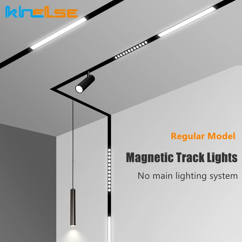 Modern LED Track Lighting System Design DC48V Recessed Mounted Spot Rail