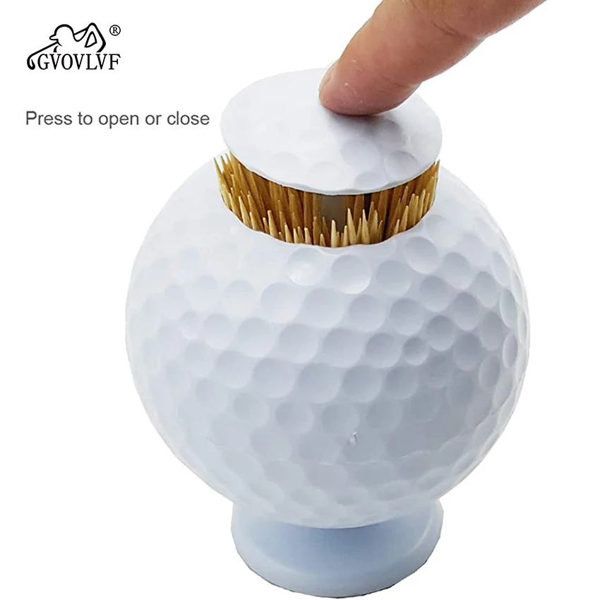 골프 공 자동 이쑤시개 홀더 박스 버킷 팝업 참신한 선물, 실내 및 자동차 골프 장식, 먼지 방지, 청소 유지
