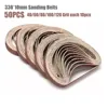 50pcs Sanding Belts 330*10mm Sander File Tools P40 - P600 Abrasive Sanding Screen Band Power Tool Accessory Wood Soft Metal 1