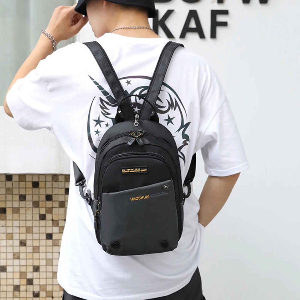 Men Travel Backpack Anti-Theft Backpacks Nylon Messenger Crossbody Bag Small Chest Pack Outdoor Sport Hiking Mountaineering Bag