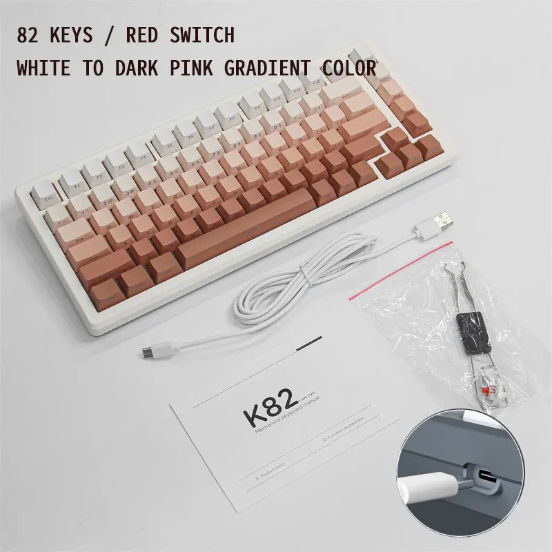 ZIFRIEND K82 K99 Gradient Keyboard Swappable Mechanical Keyboard