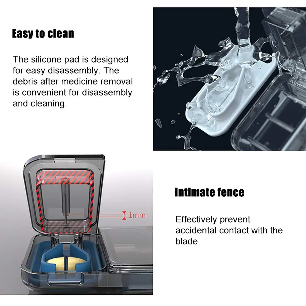 Health Pills for Multiple Pills Tablet Cutter, Tablet Cutter for Small Pills and Large Pills Cuts Tablets Easily for Travel