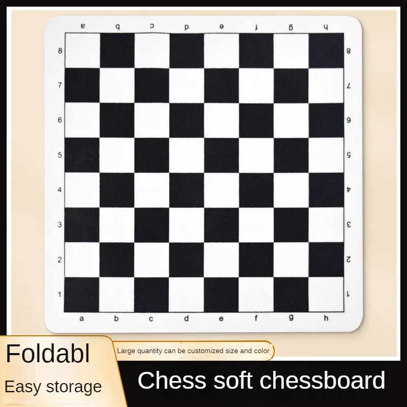 43X43/51X51CM Soft Rollable Leather Tournament Educational Chess Board For Children's/Adult Educational Games foldable chess board folding chess board