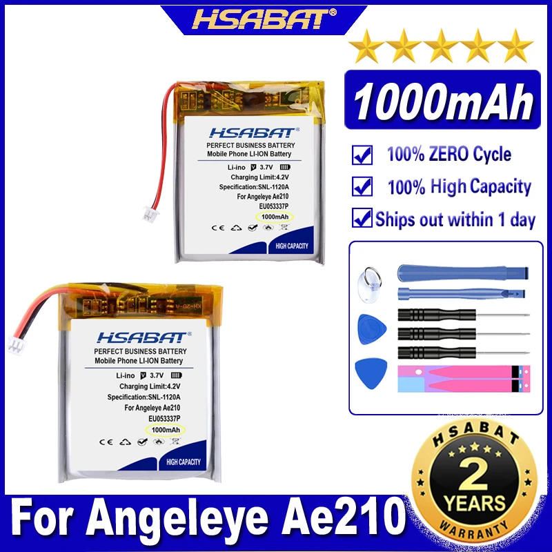 HSABAT Ae210 1000mAh Battery for Baby Monitor Smart Watch Speaker ...