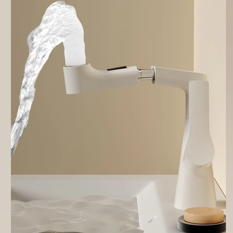 High quality stainless steel multifunctional lifting universal pull-out faucet, washbasin, sink, bathroom, hot and cold faucet 4