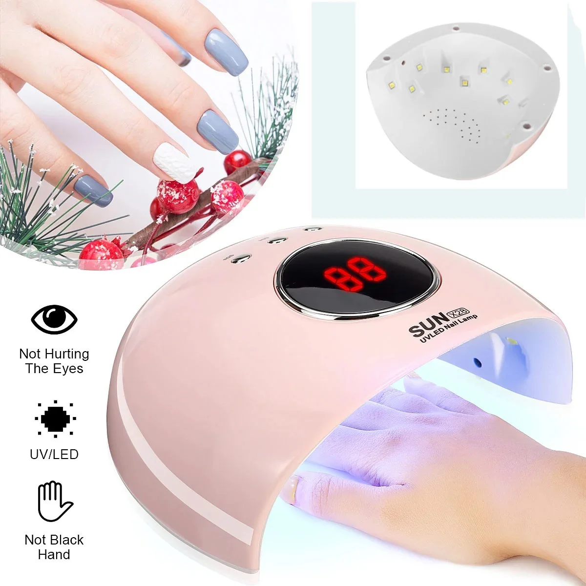 Belle UV Led Nail Lamp,120W Professional UV Light Nails Gel Dryer