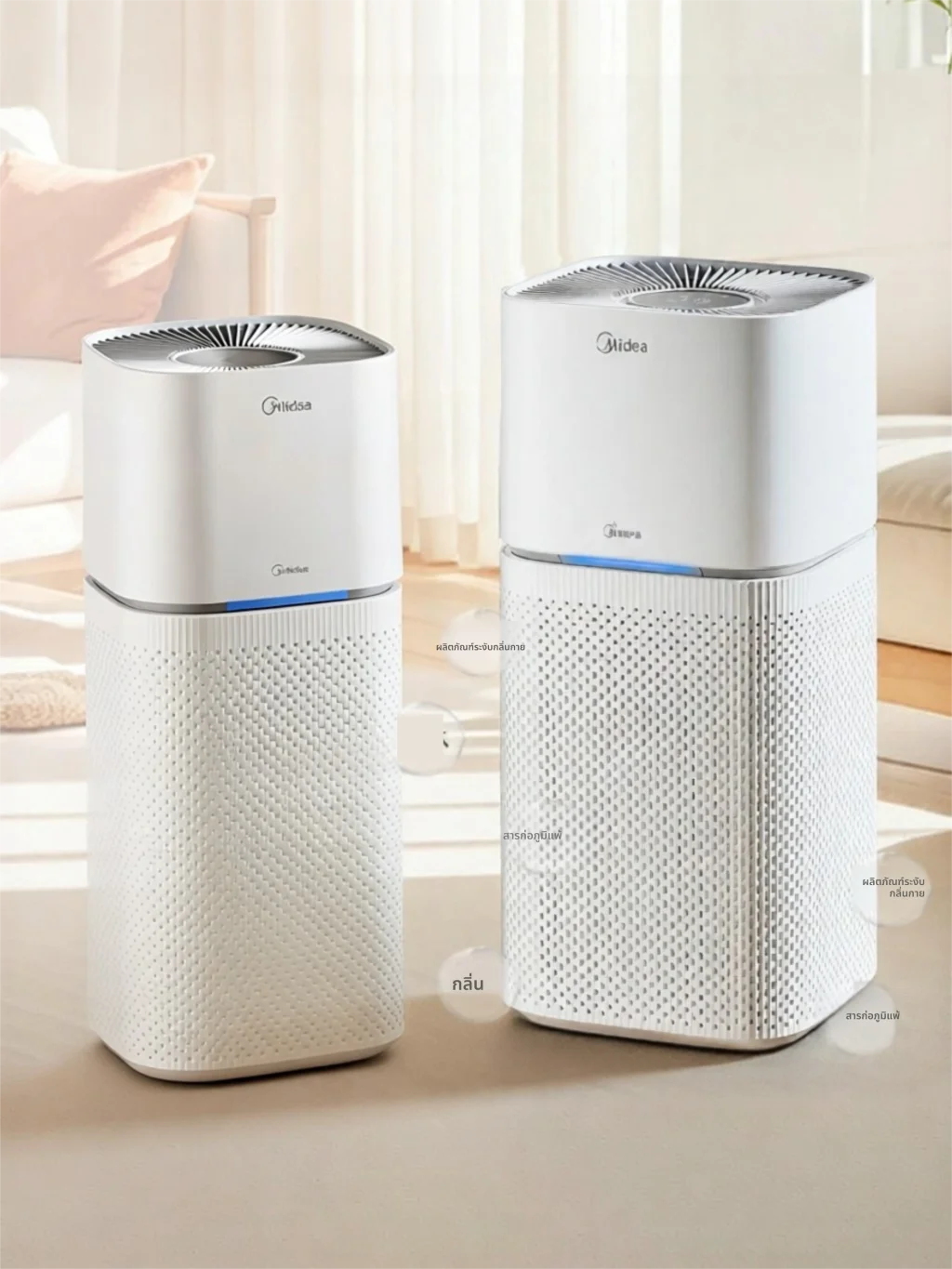 Midea | Small Bedroom Air Purifier for Removing Formaldehyde Smoke Allergens Pet KJ400G-Z1 Pro RX400Pro ราคา 7,366 บาท*ส่งฟรี