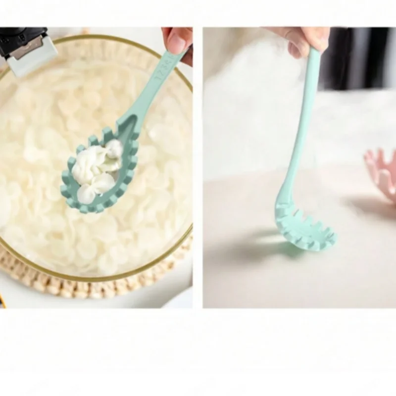 Extended one-piece handle silicone powder grab non-stick cooking tool Spaghetti scoop Spaghetti claw