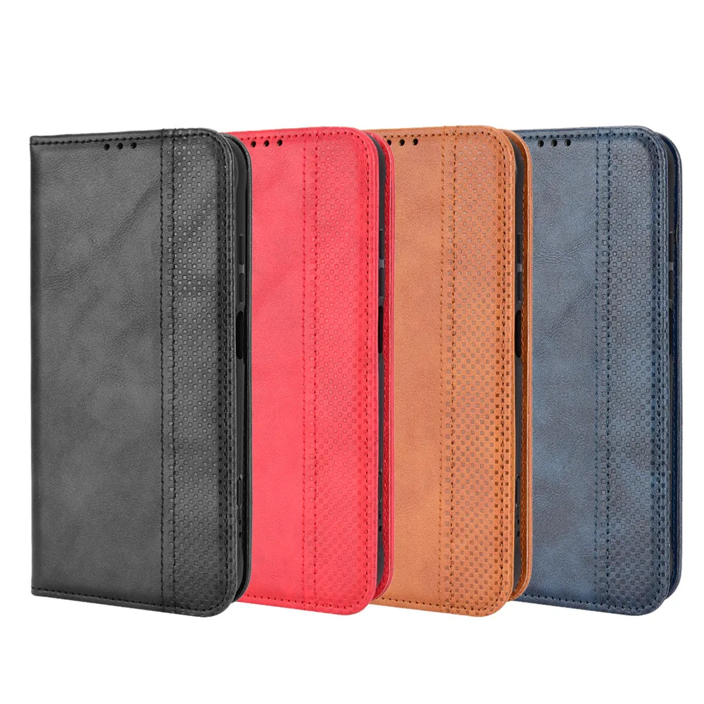 Luxury PU Leather Wallet with Magnetic Adsorption Phone Case and Protective Bags