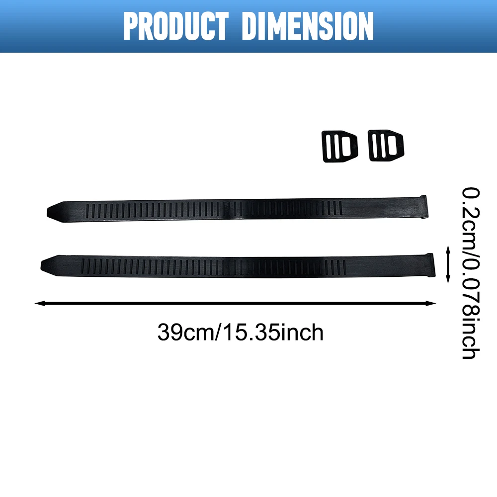 블랙 조절식 견인 미러 교체 스트랩, 미끄럼 방지 표면, SUV, 트레일러, RV, 트럭용 고무