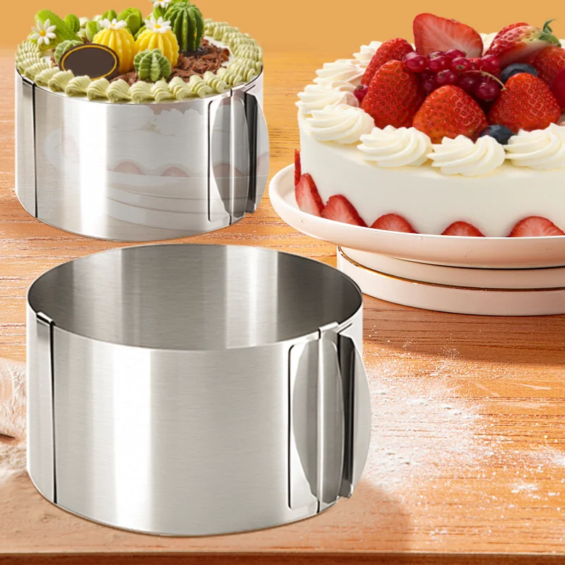 Anelli Per Torta In Acciaio Inox - Set 6 Pezzi Con Forme Tonde E Quadrate Per Dessert - Foto 10