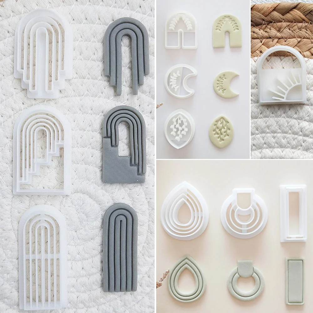 

Soft Polymer Clay Mold, Rainbow Line, Leaf Shaped, Handmade Earring Jewelry, Pendant Cutter, Clay Tools, Cake Decor