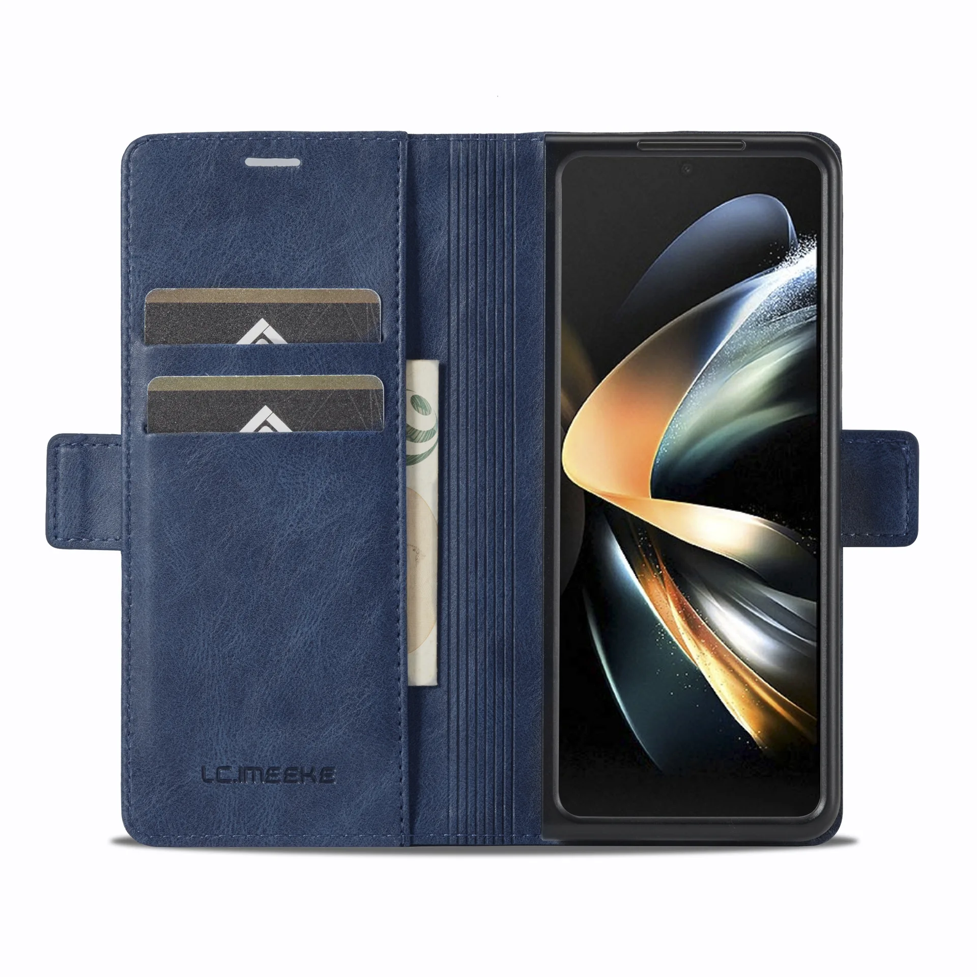 Étui en cuir d'affaires pour Samsung Galaxy Z Fold 7 6 5 4 3 5G Z Fold7 Fold6, carte de protection à rabat magnétique, portefeuille Solt – Image 6