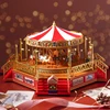 Big Size Rotating Vintage Carousel music box With Led Lights Gift For Her Girls Birthday Christmas Day 1