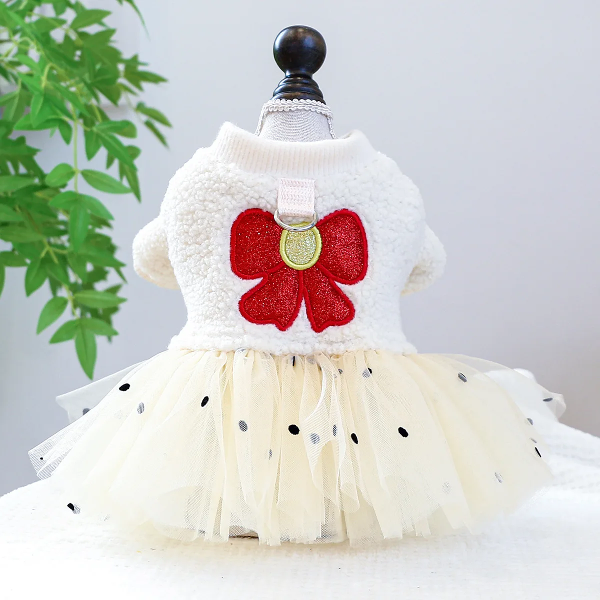 

Autumn and Winter Pet Clothes Cute Princess Dress Warm Fashionable Small and Medium-sized Dog Kitten Puppy Skirt Chihuahua