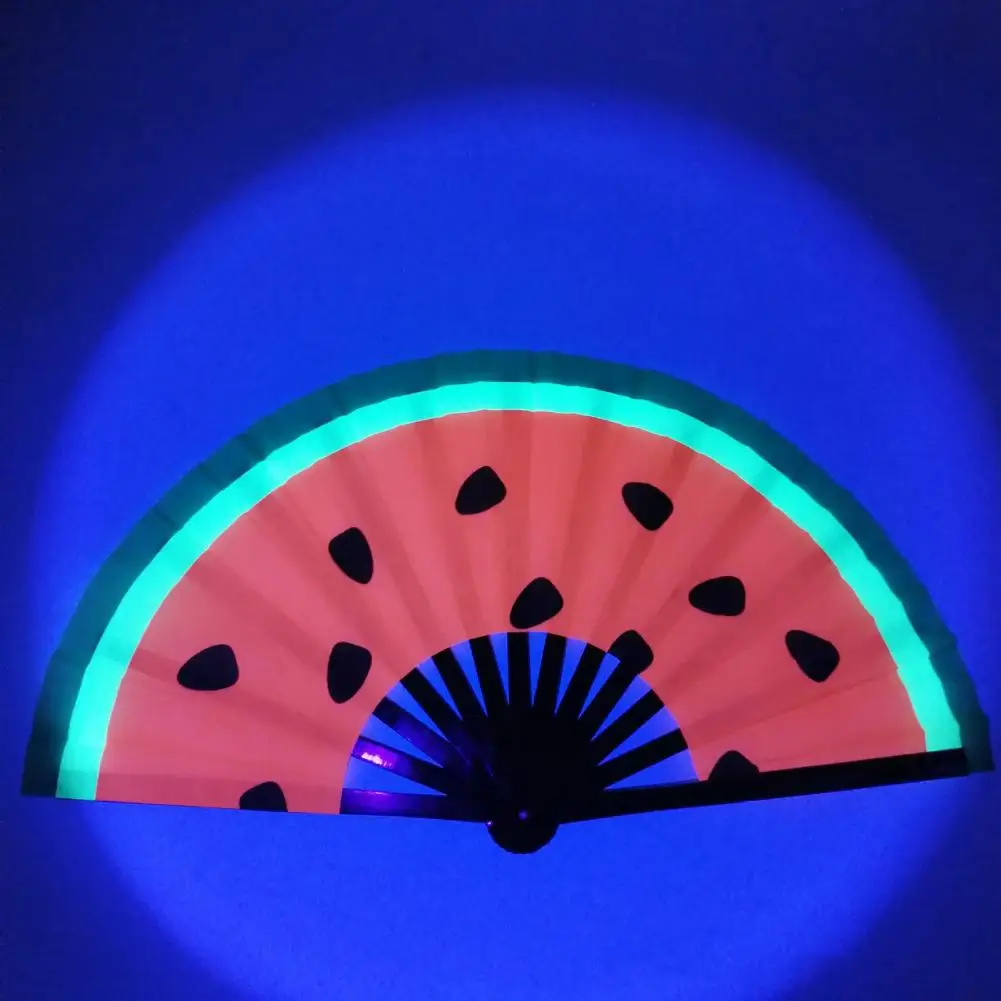Party Prop Fan Colorful Rave Fans Bamboo Ribs Decorative Gifts for Festival Dancing Parties Accessories for Men Women folding fan hand fan wooden hand fan silk fans