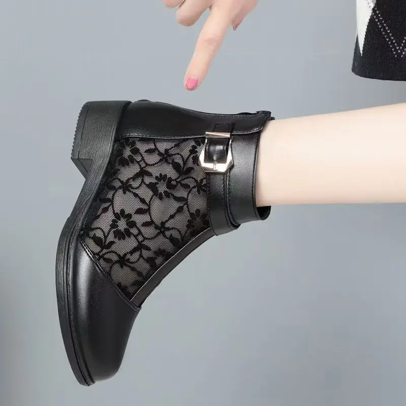 حذاء نسائي كعب شبكي Shop1104695742 Store