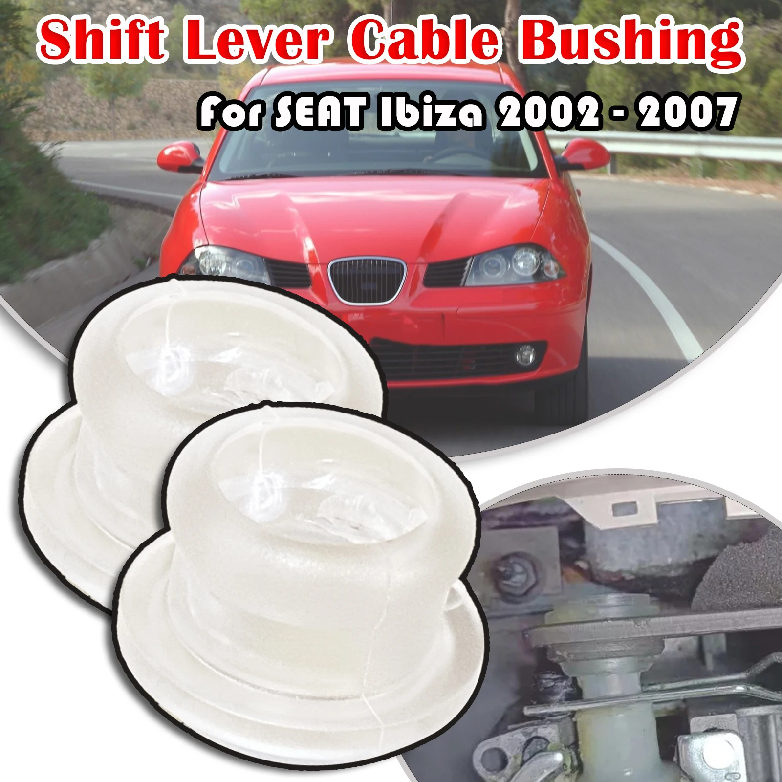 Gear Shift Lever Cable Bushing Repair Kit Gearbox Selector End Linkage Rubber Sleeve gear shifter For SEAT Ibiza 2002-2007