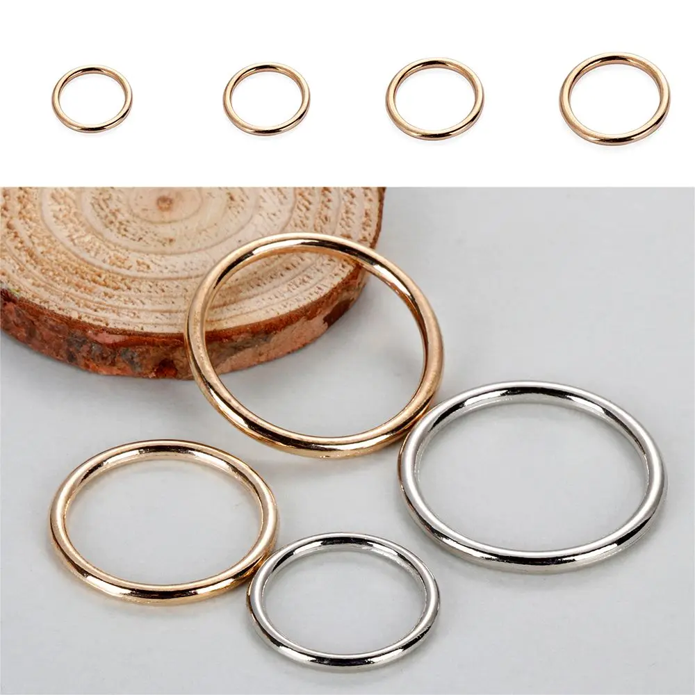 10pcs/lot Gold Silver Circle Ring Connection Alloy Metal Shoes Bags Belt Buckles DIY Craft Supplies Webbing