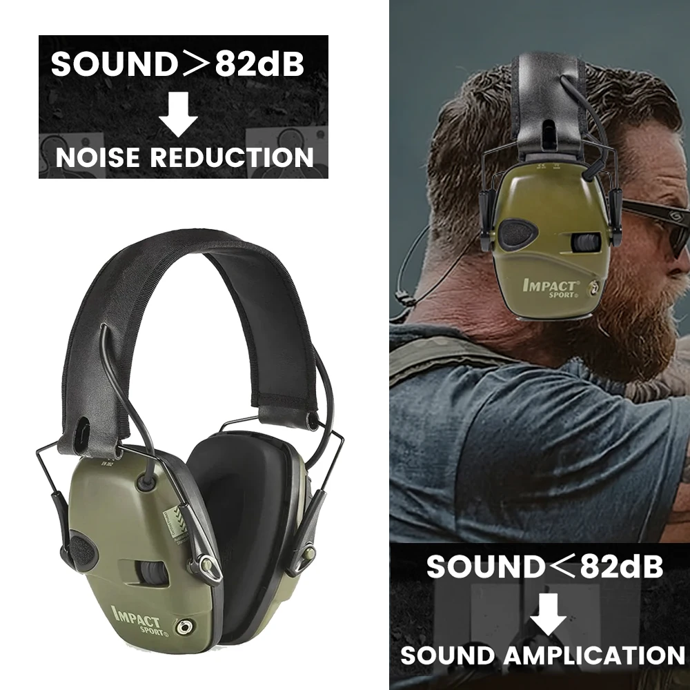

1/2pcs Electronic damper sports shooting Earmuff sports shooting Outdoor Anti-noise Headset for howard leight impact sports
