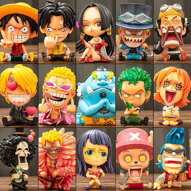 Paiuan OP Figures Toy 8PCS Ace Sabo Sanji Chopper Nami Luffy Zoro