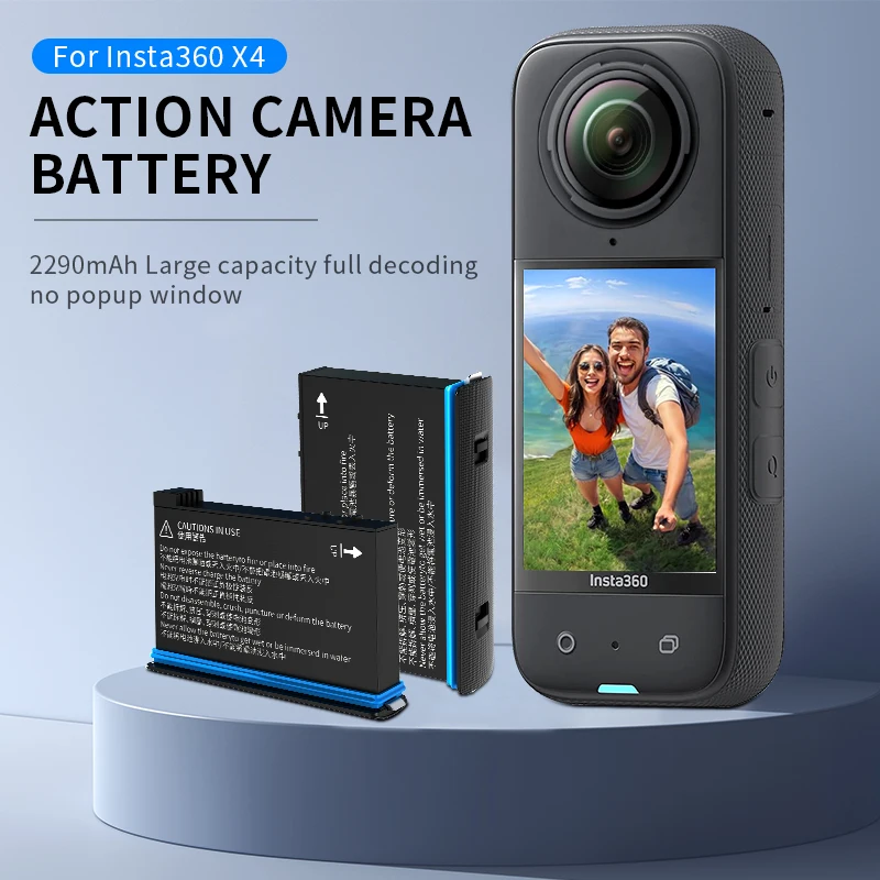 CYNOVA 배터리 및 고속 충전기 허브, 인스타 360 X4 용, 2290mAh 대..