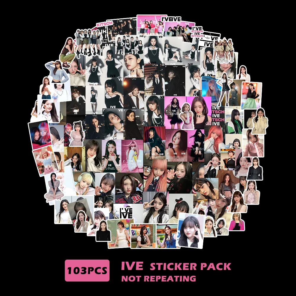 

103pcs/set Kpop IVE I’ve IVE Stickers High Quality HD Photo album Character Stickers K-pop IVE I’ve IVE Sticker