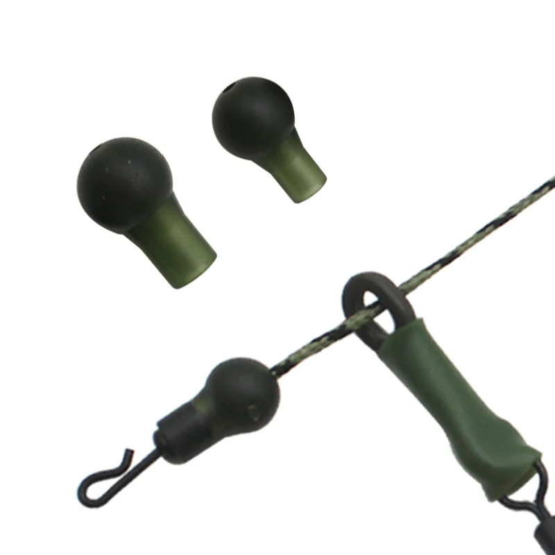 30 Stück Karpfenangeln Zubehör abgerundete Pufferperlen Größe S/L für Hubschrauber Rig Chod Heli Pufferärmel Perlen Tackle Ausrüstung
