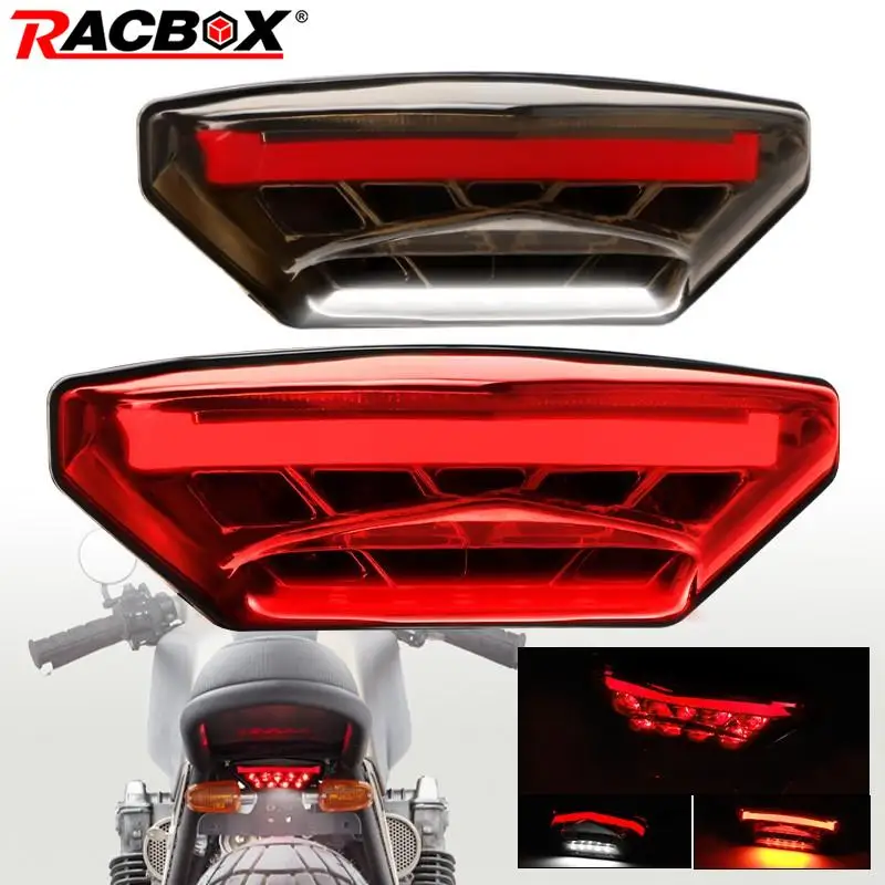

Motorcycle Rear Brake Light 12V LED License Plate Tail Lamp Daytime Running Stop Signal For Honda BMW Suzuki Cruiser Dirt Bike