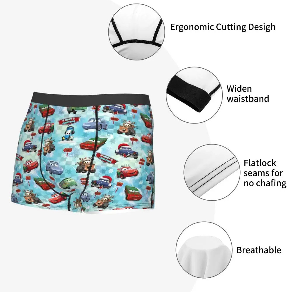 Custom Lightning McQueen Car Collage Boxers Shorts Men's Briefs Underwear Cool Underpants